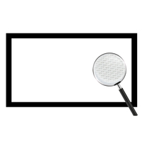 Écran de projection transparent pour cinéma maison, grande taille 200 pouces, 16:9, transmission sonore, cadre floqué 4K, tissage sonore
