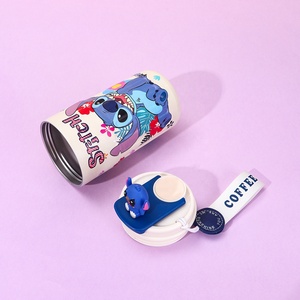 Dibujos animados <span class=keywords><strong>3D</strong></span> <span class=keywords><strong>Stitch</strong></span> muñeca tapa <span class=keywords><strong>taza</strong></span> de café lindo vaso de paja botellas de agua de aislamiento de acero inoxidable para niños - Product Image 3