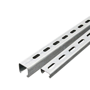 Barre en C perforée en acier inoxydable laminé à froid, profilé en U de 4 mm avec trous pour cloison sèche de 6 cm - Product Image 1
