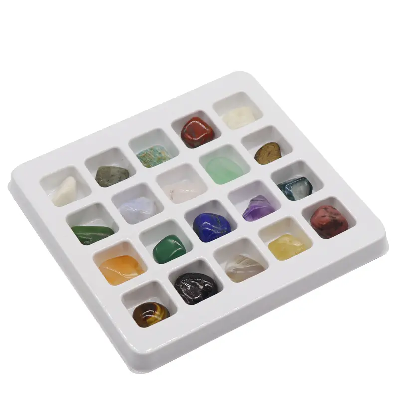 Doğal kristal içerir 20 çeşit malzeme taş cevheri orijinal taş numune kutusu