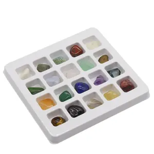 天然水晶含20种材料宝石矿石原石标本箱