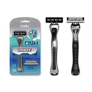 <span class=keywords><strong>Rasoir</strong></span> à raser pour <span class=keywords><strong>homme</strong></span> conçu avec 3 lames, ensemble de rasage avec cartouche à <span class=keywords><strong>dos</strong></span> ouvert, système de <span class=keywords><strong>rasoir</strong></span> en métal - Product Image 3