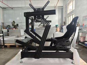 High Level Professional 6000 Series Racing Cockpit Triple Screen <b>TV</b> <b>Stand</b> Immersive Seat Assembly Kit Cutting - Product Image 2