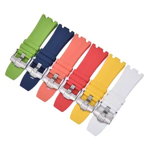 JUELONG <span class=keywords><strong>Bracelet</strong></span> de montre en caoutchouc de silicone de qualité supérieure 28mm <span class=keywords><strong>Bracelet</strong></span> de montre de remplacement pour montre AP - Product Image 2