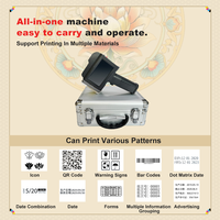 Imprimante jet d'encre portable WISEPRINT 25,4 mm HP-WP254 Pro Mate 600 dpi pour impression de codes-barres et dates de production sur matériaux flexibles