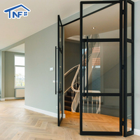 Puertas Exteriores Modernas de Aluminio con Doble Acristalamiento, Protección UV e Insonorización, Puertas Francesas de Patio de Aluminio Resistentes a Huracanes
