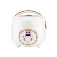 Cuiseur à riz électrique intelligent multifonction 1,5 L à faible teneur en sucre avec minuterie numérique et fonctions prédéfinies pour la cuisson à la vapeur du riz, des œufs et des soupes