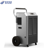 WETWELLS 150L/D Nouveau Déshumidificateur d'air professionnel en tôle métallique avec grandes roues, déshumidificateur d'air commercial industriel portable