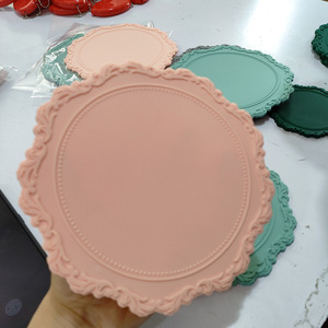 Posavasos y remaches de silicona para maceta, accesorio redondo de encaje, antideslizante, resistente al calor, para decoración del hogar y comedor - Product Image 6