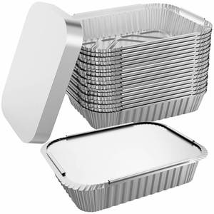 1000 Packs 2.25LB Oblong Aluminum <b>Foil</b> Pan Disposable Food Grade PP Lid Baking Use Wholesale Aluminum <b>Foil</b> Tray <b>Container</b> - Product Image 1