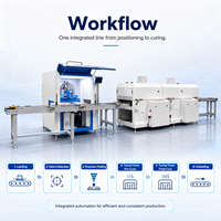 Máquina de Encolado Automática Guiada por Visión Artificial con Horno de Curado de Doble Túnel, Línea de Producción para Electrónica de Precisión