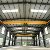 Pont roulant monopoutre à suspension latérale à faible hauteur de levage de type LDP, 15 tonnes, avec palan électrique contrôlé par PLC et moteur, à vendre