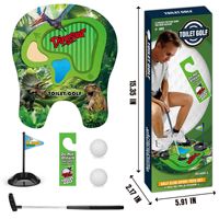 Nouveau kit de golf miniature pour toilettes avec tapis de putting, 2 balles de golf, putter et panneau amusant « Ne pas déranger » pour salle de bain – Cadeau farfelu