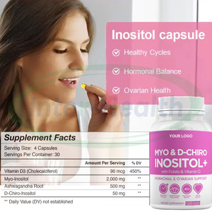 Ausreson OEM Myo-inositol Cápsulas Suplemento de fertilidad Mujeres Soporte Folato Multivitamínico Myo Inositol Cápsulas - Product Image 3