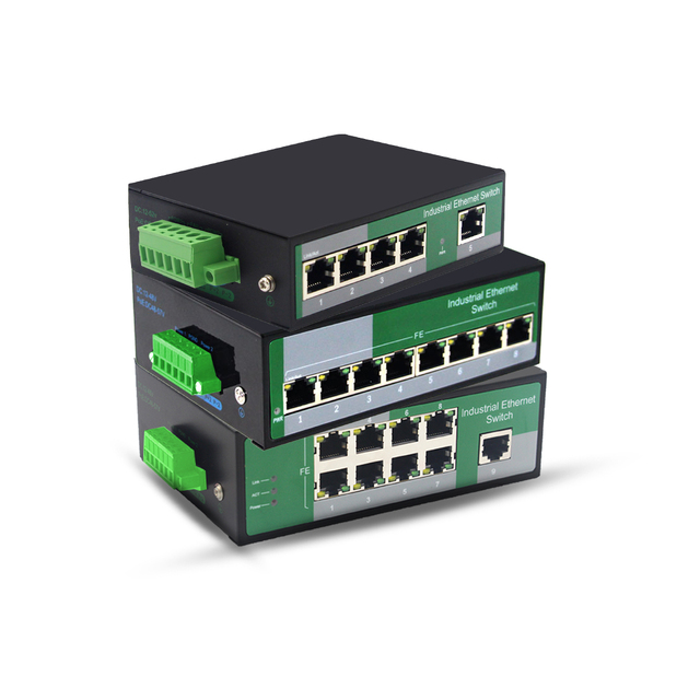 Industrial 8-Port Gigabit Ethernet Switch Unmanaged | Dual Power Input 12-48V DC | Steel Alloy Case Wide Temperature PoE | RJ45