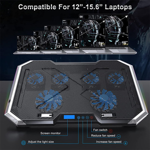 Q8 Tấm Làm Mát Bằng Nhôm Giá Đỡ Máy Tính Xách Tay Bằng Nhựa Quạt Làm Mát Tản Nhiệt Quạt Máy Tính Xách Tay Máy Tính Xách Tay - Product Image 4