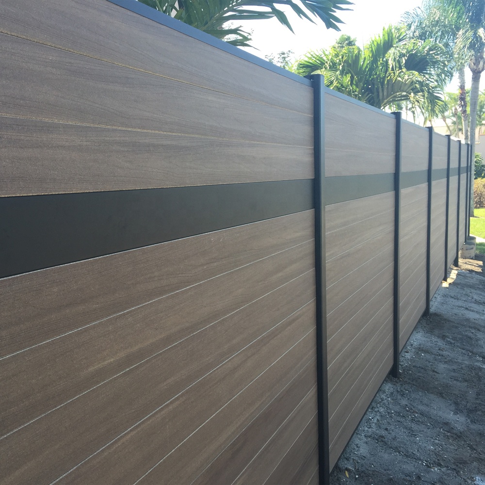 Giá Rẻ Wpc Gỗ Composite Palisade Wpc Hàng Rào Nhựa Với Vườn Và Sân Thượng Được Sử Dụng