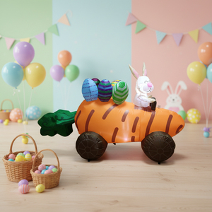 Easter inflatable inflatable carrot cart rabbit Easter egg LED luminous decoration courtyard party ornament - Product Image 4