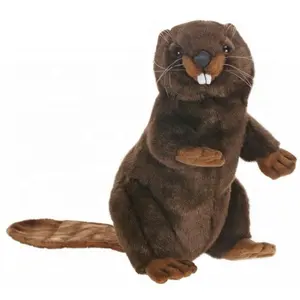 Customized Soft Stuffed Beaver Plush Toy Washable Cotton Toy with PP Filling 11cm Height for Ages 0-24 Months Perfect Gift