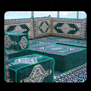 Juego de Sofás Majlis Marroquíes de Lujo, Asientos Árabes para el Suelo, Sofá <span class=keywords><strong>Modular</strong></span> en Forma de <span class=keywords><strong>L</strong></span> para Sala de Estar u Hotel - Product Image 2