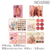 Palette de maquillage 4 couches 43 couleurs, effet livre, fard à paupières mat et scintillant, blush, contour, illuminateur, tout-en-un