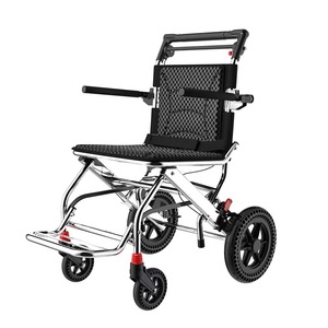 Fauteuil roulant manuel en alliage d'aluminium, pliable, ultra léger, portable, pour les personnes âgées - Product Image 3