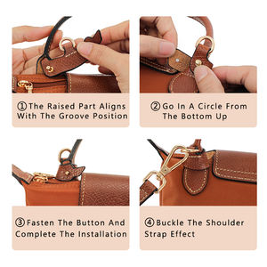 Vente en gros de sangles réglables en cuir véritable pour sac à main ensemble de sangles de sac en cuir personnalisé accessoires de sac bricolage pour sac <span class=keywords><strong>Longchamp</strong></span> - Product Image 4