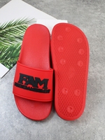 Sandales en PVC de couleur rouge, design tendance été 2023, OEM&ODM, logo personnalisé, tongs de plage pour femmes