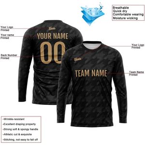 Camiseta Deportiva Personalizada de Manga Larga, Cuello Redondo, Absorbe la Humedad, Poliéster, Unisex, para Baloncesto, Fútbol, Fútbol Americano - Product Image 5