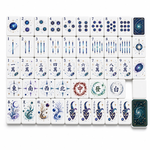 MeldVerse Chic - Fichas de Mahjong de Acrílico Duraderas de Calidad Profesional para Casino, para 4 Jugadores, Accesorios Personalizables, Portátiles - Product Image 2