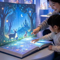 Système de projection interactif de livres virtuels 8K 4K, livre interactif virtuel, contrôle gestuel, projecteur de livres virtuels interactif