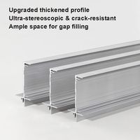 Lampe d'angle lumineuse en L pour plafond suspendu de villa moderne, profil en alliage d'aluminium, double rainure pour contour d'ombre, pour extérieur et hôpital