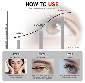 Bestes Natürliches Wimpernwachstums- und Augenbrauenserum Fortschrittliche Wimpernflüssigkeit Chinesisches Gold- und Weiß-Rizinusöl Wimpernwachstumsbehandlung - Product Image 3