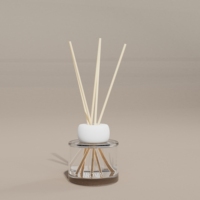 C & H gros désodorisant verre vert 100ml diffuseur personnalisé flamme moins et boîte de couleur bâtons d'huile essentielle