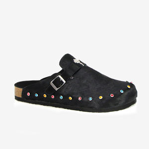 Ciabatte Personalizzate Morbide e Soffici in Vera Pelliccia per Donna e Uomo, Mules Casual in Crine di Cavallo, Zoccoli con Suola in Sughero, Pantofole Stile Birkenstock con Supporto Plantare - Product Image 2
