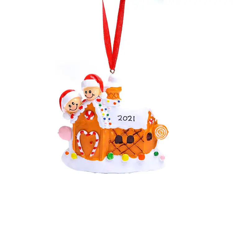 Cross border New Product Christmas Tree Cute Colored Clothes Family Resin Pendant