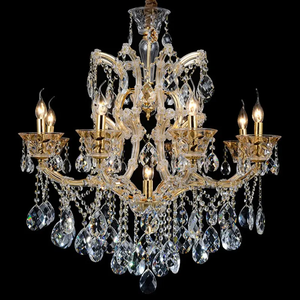Candelabro de cristal europeo moderno de 36 luces para sala de estar, dormitorio, hotel, luces colgantes doradas - Product Image 1