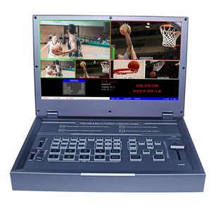 Commutateur 4 canaux pour appareil de <span class=keywords><strong>streaming</strong></span> 1080P HDS9325 avec enregistrement, 2 entrées micro, <span class=keywords><strong>streaming</strong></span> RTMP, garantie 1 an - Product Image 1