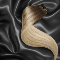 Extensions de cheveux à clipser en trame machine, marron blond balayage, 100% cheveux humains Remy, doux, légers, sans couture, vente en gros pour revendeurs