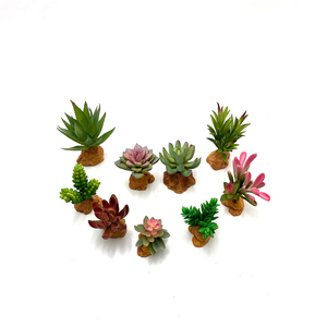 Plante artificielle de lotus en <span class=keywords><strong>pierre</strong></span> rouge <span class=keywords><strong>pour</strong></span> la décoration d'aquariums et de terrariums avec base - Product Image 5