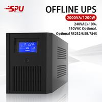 Alimentation sans interruption hors ligne 2KVA, monophasée 110V/220V, alimentation de secours UPS pour ordinateur PC