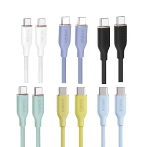 Anker Powerline III Flow, câble USB C vers USB C 100W 3ft, câble de Charge USB 2.0 Type C Charge rapide pour MacBook Pro 2020