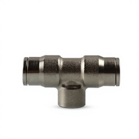Raccord en T Qihong en laiton 12*1/8*12 à connexion rapide haute pression pour brumisateur, connecteur réducteur à emboîtement pour refroidissement et brumisation de jardin