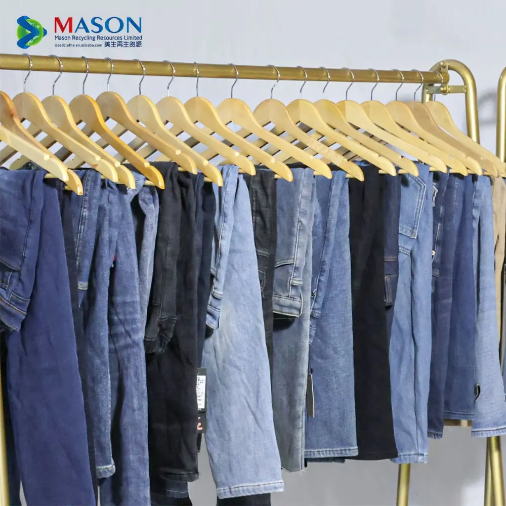 Wholesale winter denim pants fairly used clothes bale bales of mixed used clothing for sale in new zealand
