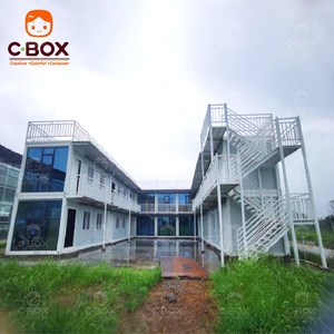 บ้านคอนเทนเนอร์สำเร็จรูปแบบถอดประกอบได้ 2 ชั้น รุ่น Cbox สำหรับสำนักงานหรือที่พักคนงานก่อสร้าง - Product Image 2