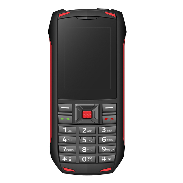 Water Proof IP68 Rugged Dual SIM Card Feature Phone with 2.4 Inch HD Screen Qubo Brand MTK 62XX Processor 1850mAh Battery