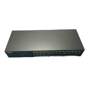 16 Port Full Gigabit <b>PoE</b> <b>Switch</b> IEEE802.3af/at <b>PoE</b>+ 10/100/1000Mbps 2 Gigabit Uplink RJ45 VLAN Plug Play For CCTV IP Camera Wire - Product Image 1