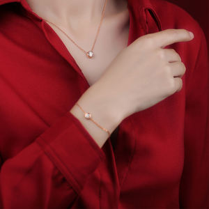 In Stock 925 Sterling Silver Moissanite <b>Bracelet</b> for Women Plated <b>Rose</b> <b>Gold</b> Unique Design <b>Bracelet</b> Female Fine Jewelry - Product Image 3