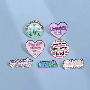 Album di canzoni musicali Pop spilla con smalto a cuore, potresti sempre avere il cielo azzurro, sei sulla tua spilla per bambini - Product Image 4