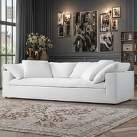 Luxus-Sofagarnitur Wohnzimmer Modernes Samt-Sofa Stoff-Cloud-Sofa Modernes Modulares Sofa